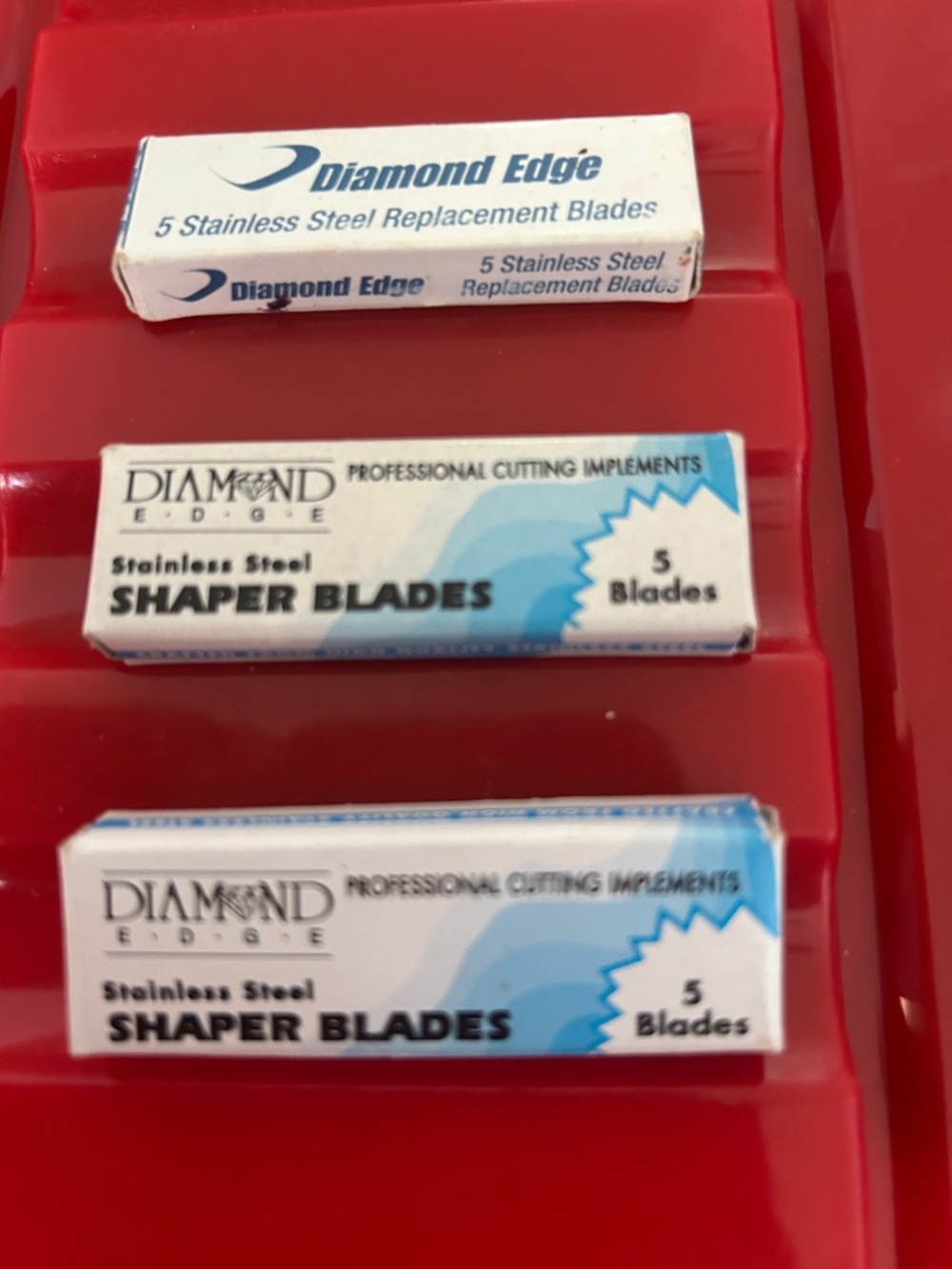 Diamond Edge Stainless Steel Shaper Blades – Blue & White Box